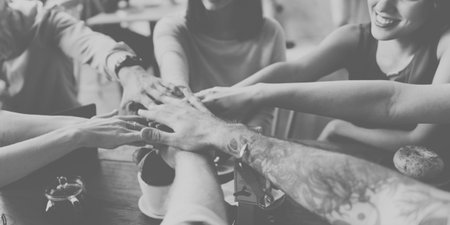 Team Unity Friends Meeting Partnership Concept