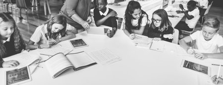 Classroom Learning Mathematics Students Study Concept