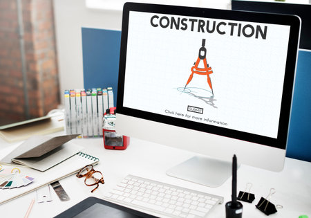 Construction Architecture Hardhat Helmet Site Concept