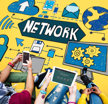 Network Computer System Connection Concept