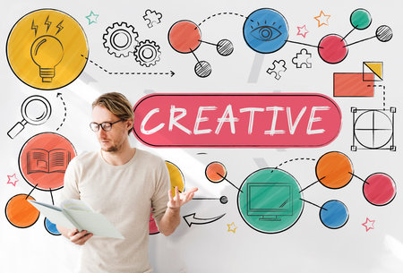 Creative Innovation Ideas Process Drawing Concept