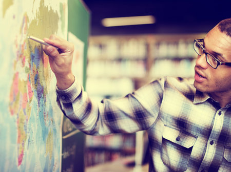 Teacher Teach Teaching Geography Global Lesson Concept