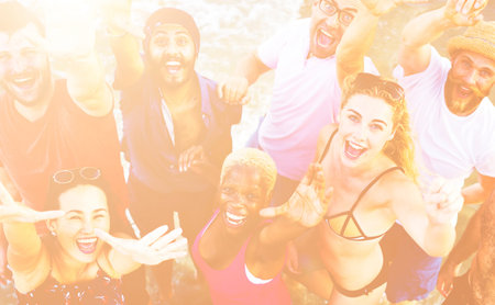 Beach Chill Emotion Enjoyment Fun Friends Concept