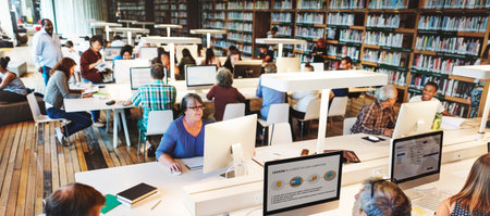 Library Academic Computer Education Internet Concept