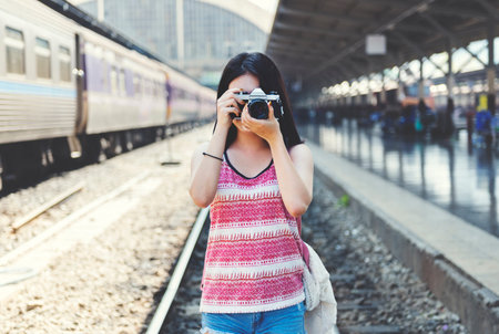 Girl Adventure Hangout Traveling Holiday Photography Concept
