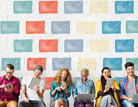 Email Envelope Global Communication Icon Concept