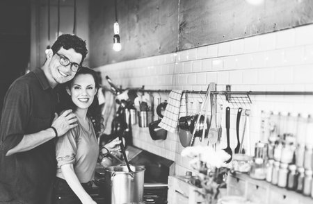 Couple Cooking Hobby Lifestyle Concept