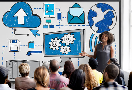 Cloud Computing Networking Connection Concept