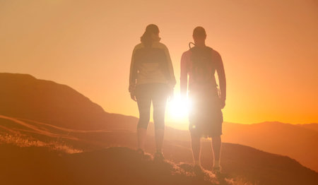 Couple Enjoying the beautiful sunset.