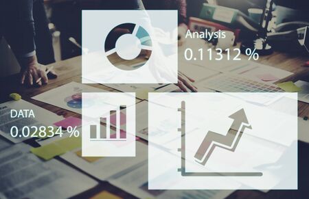 Foto de Statistic Analysis Business Diagram Data Growth Concept - Imagen libre de derechos