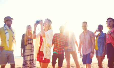 Friendship Freedom Beach Summer Holiday Concept