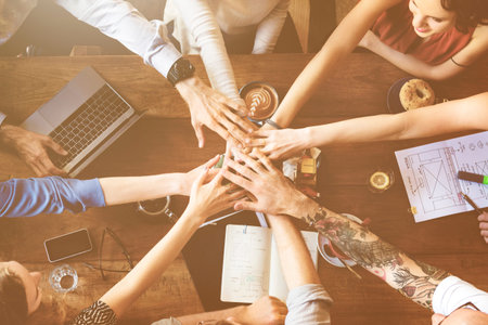 Team Unity Friends Meeting Partnership Concept