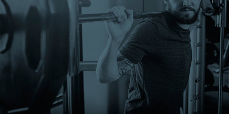 Athlete Attractive Gym Equipment Fitness Hobby Concept