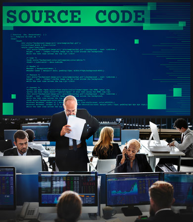Source Code Analysis Binary Computer Internet Concept