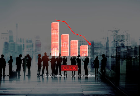 Problems Risk Deflation Depression Bankruptcy Concept