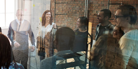 Business Team Organization Brainstorming Meeting Concept
