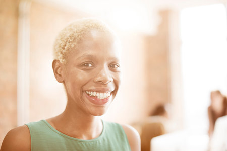 African Woman Happiness Smiling Cheerful Optimistic Concept