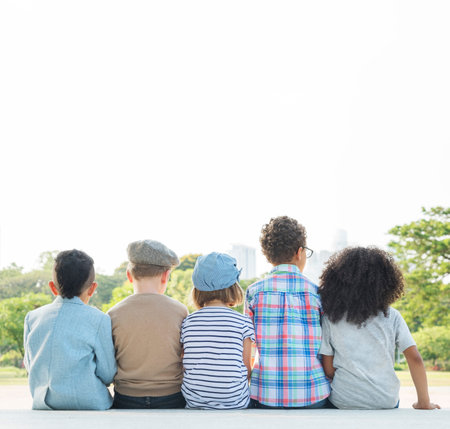 Kids Fun Children Playful Happiness Retro Togetherness Concept
