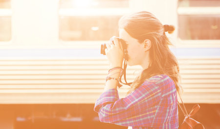 Girl Adventure Hangout Traveling Holiday Photography Concept
