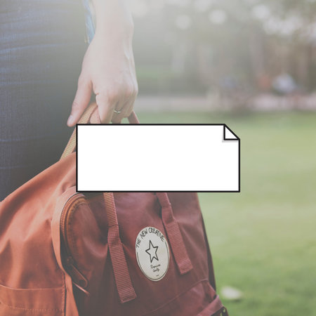 Female Bag Outdoors Banner Graphic Concept
