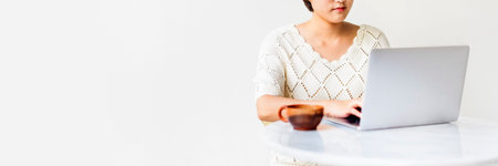 Calm Coffee Besutiful Connection Gadget Leisure Concept