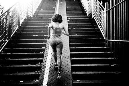 Famale Athlete Exercise Running jogging Lady Concept