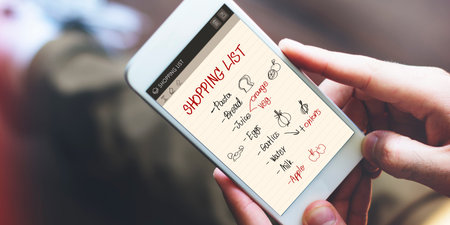 Shopping List Notes Groceries Refrigerated Concept