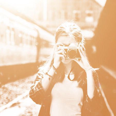 Girl Adventure Hangout Traveling Holiday Photography Concept