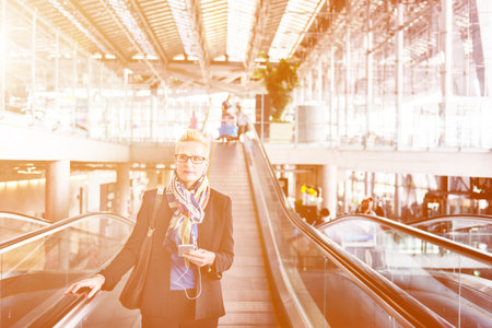 Airport Business Travel Terminal Businesswoman Concept