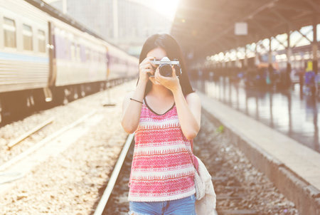 Girl Adventure Hangout Traveling Holiday Photography Concept