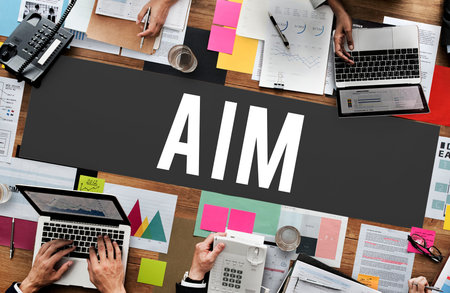 Aim Aspiration Goal Inspiration Mission Strategy Concept