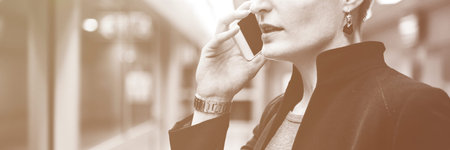Businesswoman Lifestyle Using Mobile Phone Connection Concept