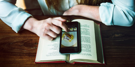 Social Media Browsing Pretty Girl Youth Culture Concept