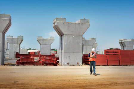 Construction Worker Planning Constractor Developer Concept