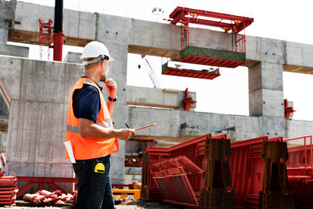 Construction Worker Planning Constractor Developer Concept