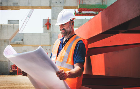 Construction Worker Planning Constractor Developer Concept
