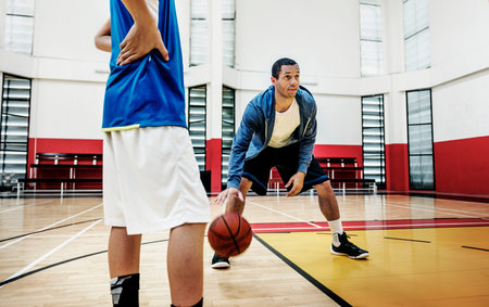 Coach Team Athlete Basketball Bounce Sport Concept