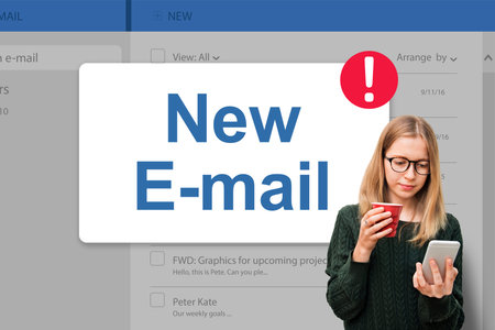Message Inbox Notification Icon Concept