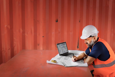 Engineer Architect Construction Site Planning Concept
