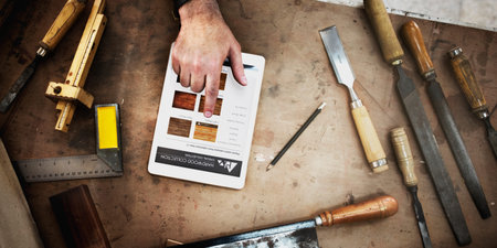 Carpenter Craftmanship Carpentry Handicraft Wooden Workshop Concept