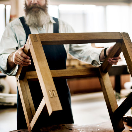 Carpenter Craftmanship Carpentry Handicraft Wooden Workshop Concept