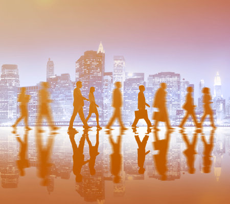 Group of Business People in the City