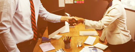 Business People Handshake Greeting Deal Concept