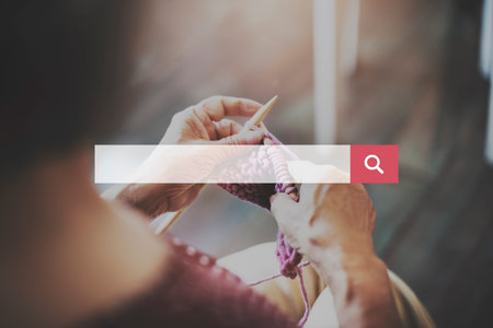 Senior Woman Leisure Housework Handmade Concept