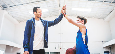 Team Teamwork Basketball Training Game Concept
