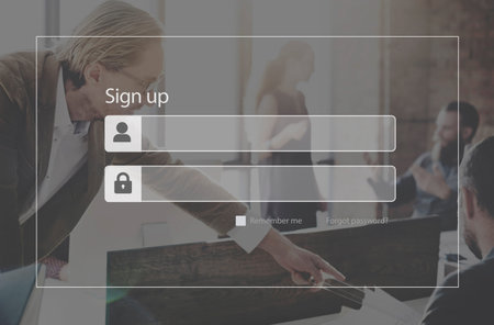 Log In Sign Up Password Security System Accessible Concept
