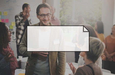 Casual People Teamwork Frame Graphic Concept
