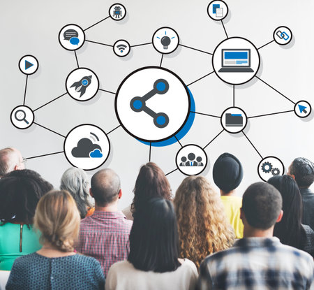 Share Icon Social Media Connection Concept