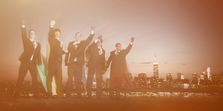 Superhero businessmen.