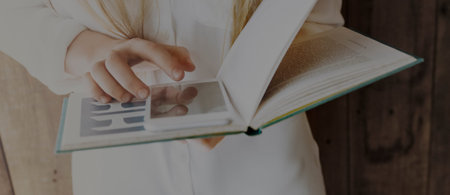 Book Reading Digital Device College Networking Concept